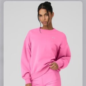 Alo Accolade Crew Neck Pullover Paradise Pink